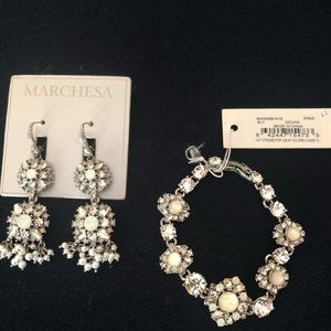 Marchesa bracelet & earrings